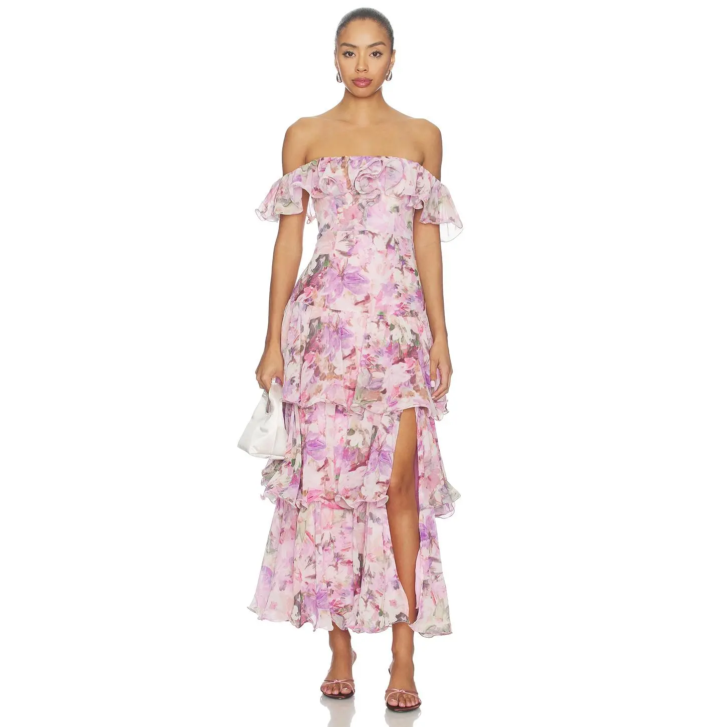 ASTR the Label Wilder Dress in Pink Lilac Floral