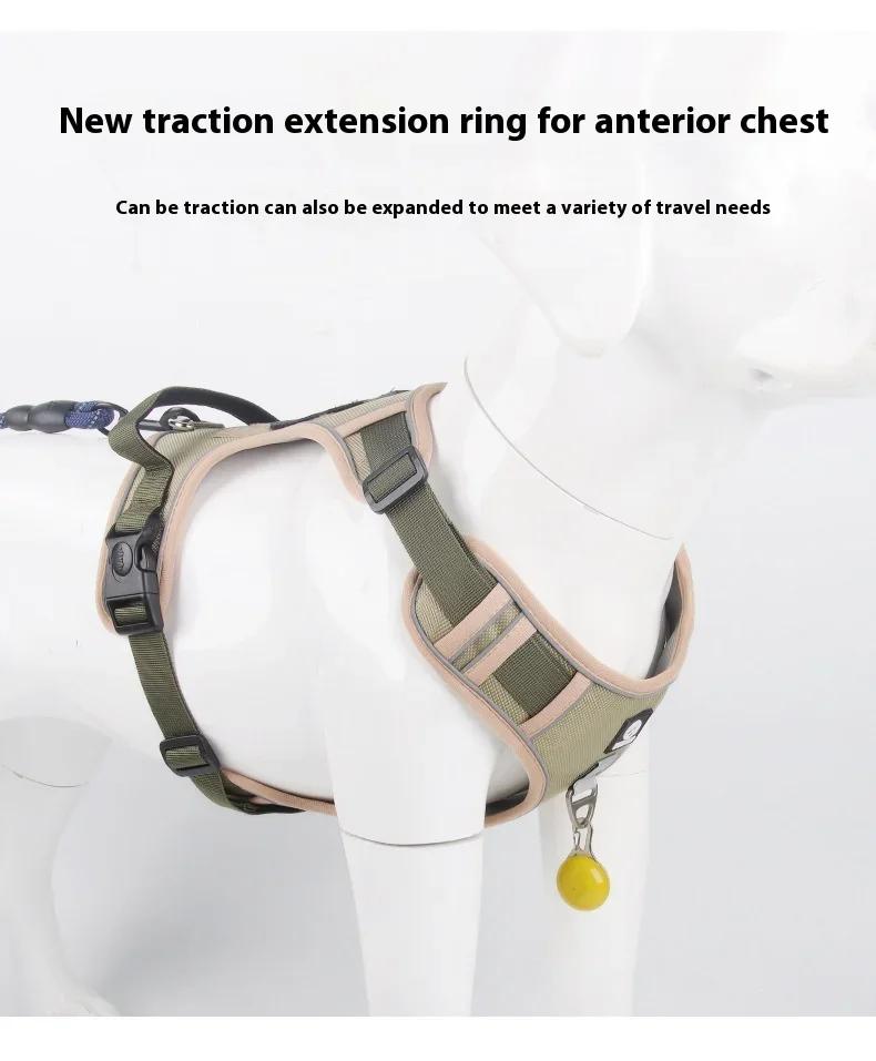 Reflective Adjustable Dog Harness for Medium Large Dog Labrador Army Oxford Cloth Training Vest Walk The Dog Comfortable Durable