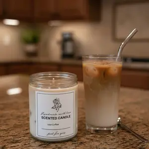 Iced Coffee Scented Candle Handmade with Love for a Relaxing Atmosphere