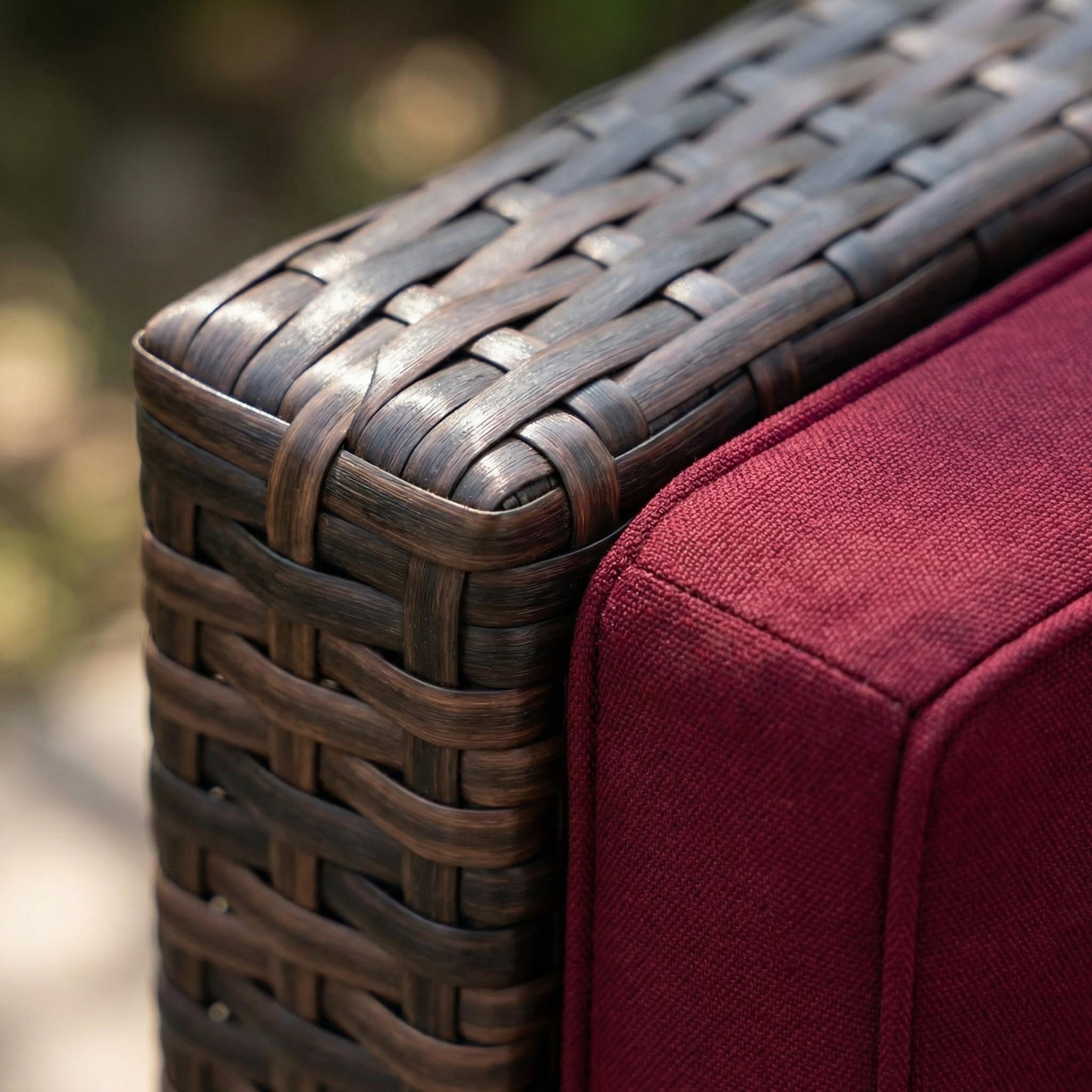 8-Piece Waterproof Outdoor Sofa Cushion Set | Burgundy Red, Weather-Resistant 8-Piece Waterproof Outdoor Sofa Cushion Set | Burgundy Red, Weather-Resistant