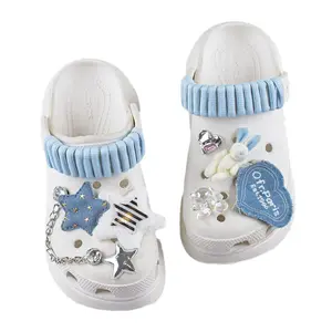 (only Charms)lovely Rabbit Pink Shoes Decoration DIY Charms