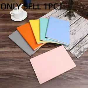 A5/A6/B5 Solid Color Cover Notebook Journal, 1 Count Business Diary, Planning Notebook, Student Notebook, Office Stationery & Supplies