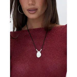 Mayve Cord Necklace Silver