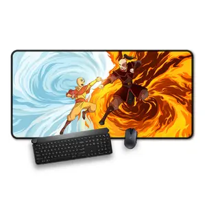 Air Vs. Fire Gaming Mousepad - Medium, Large and Extra Large Sizes - Anti-Slip Rubber Base Gaming Anime Mousepad