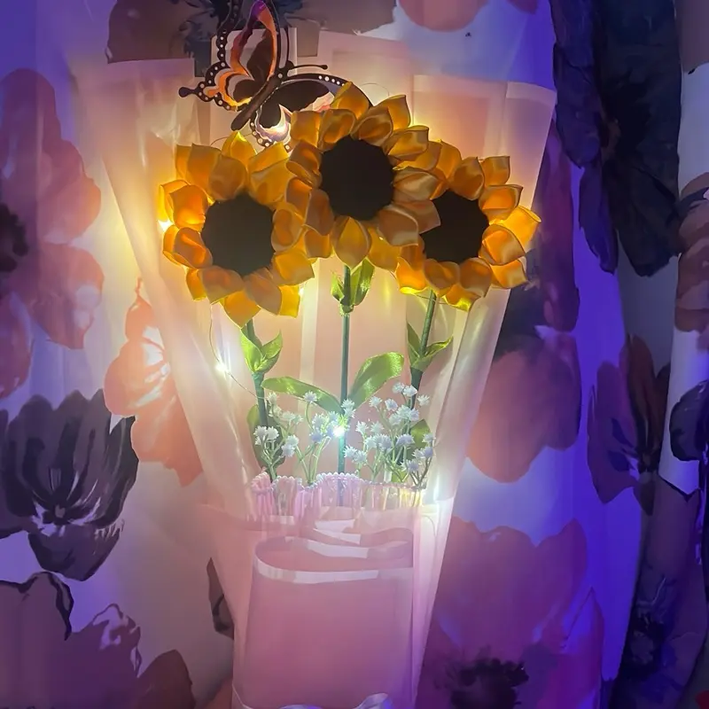 3 Sunflower Bouquet - Featuring Three Sunflowers in the Description Provided