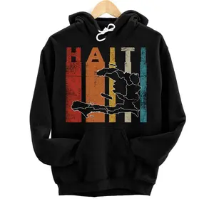 Personalized Haiti Map - Haitian Caribbean Pride Creole Roots Heritage Pullover Hoodie