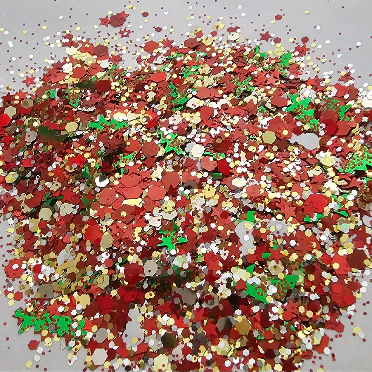 Oh Christmas Tree Glitter Metallic Holographic Decoration Ornaments Decor Matte