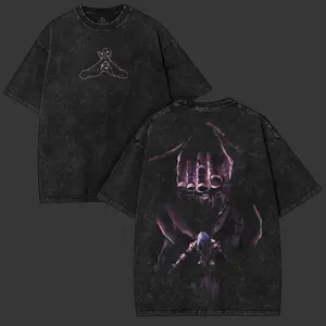 Mahito x Jujutsu Kaisen Oversized Washed Tee | Cursed Spirit Form + Graphic Back Art | Anime Drop for True Fans
