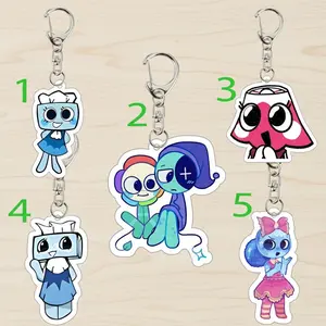 Dandy’s Acrylic Keychain, Mini Cute Dandy Vee Shelly Pebble Acrylic Keychain, Must-have keyring for game lovers