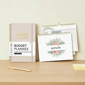Budget Planner & Habit Tracker Bundle, 2pcs Paper Notebooks, A5 Budget Planner, A4 Light Spiral Habit Tracker, Undated Organizers, Weekly Planner, Calendar
