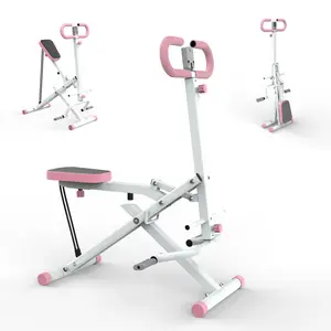 Squat Machine for Home Gym, Foldable Glutes & Leg Trainer with Resistance Bands for Hip Thrust, Butt & Thigh Workout, Ab/Leg Press Assistant
