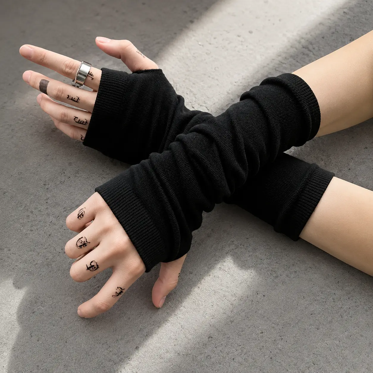 Unisex 1-Pair Fingerless Knitted Gloves - Keep Warm Cold Weather Hand Warmers for Outdoor Activities, Performance Use, Gloves For Cold Weather, Hand Warmer Gloves