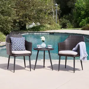 Kenneth 3-Piece Chat Set, Modern Living Room Furniture, Compact Conversation Seating, Upholstered Chairs with Table, Small Space Apartment Balcony Patio, Easy Assembly, Multiple Color Options, Home Furniture and Household Product Search Terms