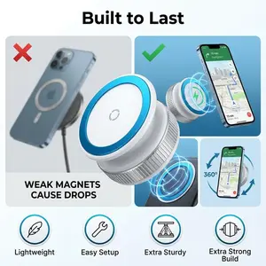 Magnetic wireless charging stand, mobile desktop stand, strong magnetic attraction, stable rotation, portable car office stand