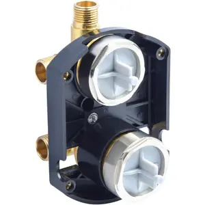 Universal R22000 Embedded Valve with Integrated Diverter - Brass Body Custom Shower Integrated Diverter Embedded Valve Kit - Three-Way or Six-Way Set Pressure Balance Decorative Kit Compatible