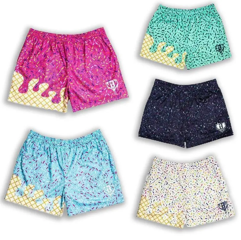 Baseball Lifestyle 101 Ice Cream Mesh Shorts – Premium Unisex Athletic Shorts for Men, Women, Youth & Adults | Breathable Basketball & Gym Shorts | Trendy Streetwear Summer Activewear | Gift for Baseball Players & Sports Fans