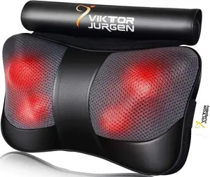 Viktor Jurgen Shiatsu Kneading Deep Tissue Heat Massage Pillow for Neck, Back and Shoulder