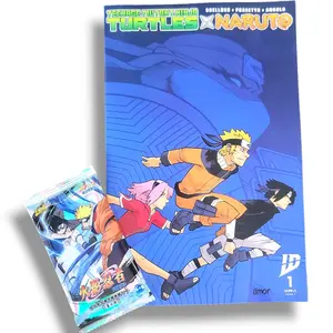 Naruto X TMNT Crossover Issue 1 Variant Cover C - Trading Card & Comic Bundle (C) - Includes a Naruto Trading Card Pack and Comic Book Bagged and Boarded - Teenage Mutant Ninja Turtles Qty 1