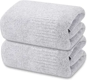Bath Towels Set of 2-27 x 54 Inches Plush Bathroom Towels, Ultra Soft & Lightweight Towels for Bathroom, Luxury Towels Multipurpose Use for Fitness, Spa, Sports Towel, Yoga, (2pack, Light Grey)