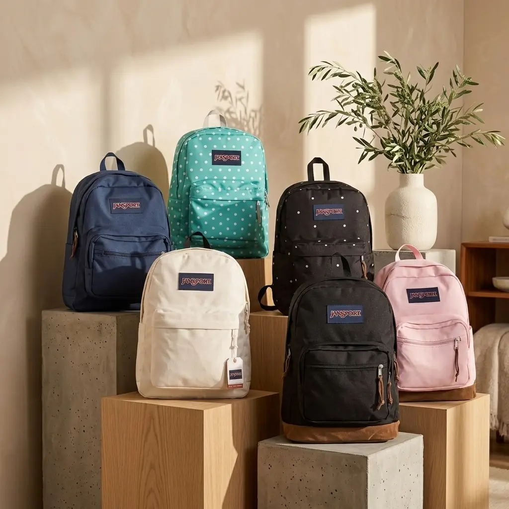 JanSport Cool Backpack, with 15-inch Laptop Sleeve - Large Computer Bag Rucksack with 2 Compartments, Ergonomic Straps, Black | Ergonomic Straps, Waterbottle Pocket, Campus Weekender Travel Rucksack, Laptop Backpack, School Backpack