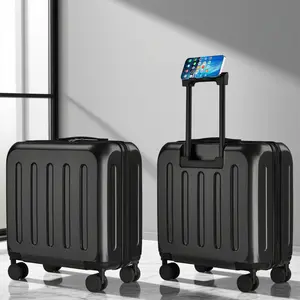 【MY】Travel Carry-on | 18-inch Business Luggage, Lightweight & Sturdy PC Material, Multi-functional Suitcase with Phone Stand, Quiet Swivel Wheels and Pull Rod, Ideal for Business Trips and Travel - MY903
