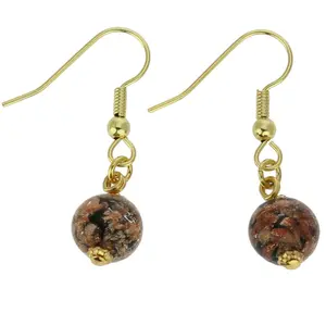 Glass Of Venice Murano Glass Starlight Balls Earrings - Black