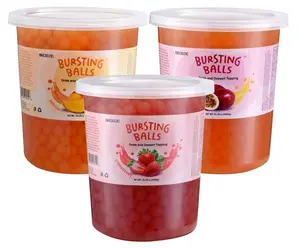 HOT NEW 2026$ BREXONIC Boba Pearls Popping Bursting Boba, Tapioca Pearls For Bubble Tea (Strawberry , 2 LB 1 Pack)