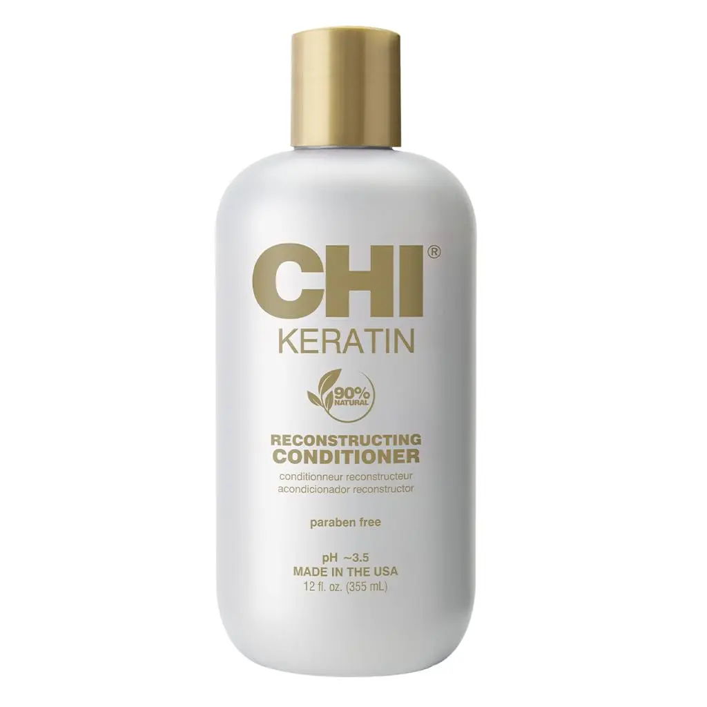 CHI Haircare Keratin Deep Conditioner, Reconstructing Haircare Solution to Strengthen, Prevent Breakage & Add Shine, Sulfate & Paraben Free, 12 oz, Youth, Contains-Keratin