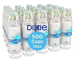 12 oz Dixie PerfecTouch Insulated Hot/Cold Paper Cups, Coffee Haze