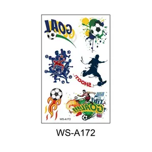 WS-A171 Waterproof and Sweatproof Fan Sports Event European Cup World Cup Rugby Face Tattoo Stickers for Football Enthusiasts