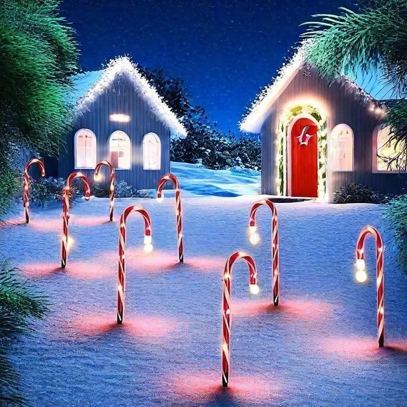 Christmas Tree Decorations with Candy Canes and Ornaments for Festive Holiday Season gift set