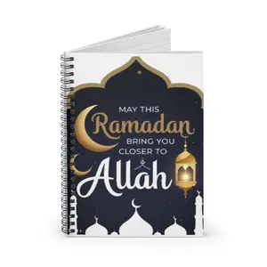 Ramadan Blessings Spiral Notebook - Ruled Line, Islamic Journal, Prayer Notebook, Religious Gift, Islamic Stationery, Ramadan Journal