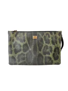 Pre-owned DOLCE & GABBANA LEATHER Clutches & Wristlets Leopard Print Clutch Bag