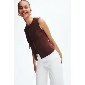 H&M Tie-detail waistcoat