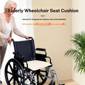Senior Seat Cushion Non-Slip Adult Wheelchair Pad, Urine Proof Care Mat, Waterproof Absorbent Anti-Mess Elderly Chair Pad Healthcare