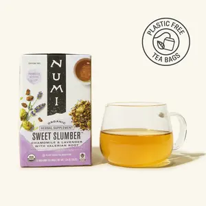 Numi Sweet Slumber Herbal Tea - Dreamy Blend of Chamomile Lavender & Valerian Root for Stress Relief & Restful Sleep