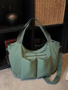 Women's Fashionable Minimalist Casual Retro Solid-Color Shoulder Bag Casual Commuter Bag Ideal for Daily Commuting, Shopping, and Outings Large Capacity Essential Shoulder Bag for Women Crossbody Bag