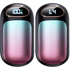 Electric Hand Warmers Rechargeable 2 Pack, 4 Levels Fast Heat, Reusable Hand Warmers with LED Display, Portable Magnetic Pocket Heater, Gifts  Christmas, Men, Women, Raynauds, Hunting, Golf