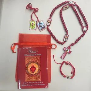 Set del Detente - Rosario, escapulario, pulsera y librito del Sagrado Corazón de Jesús