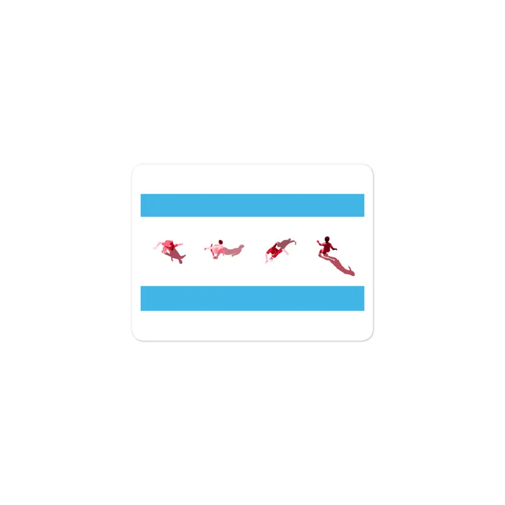 Chicago Soccer Flag Sticker