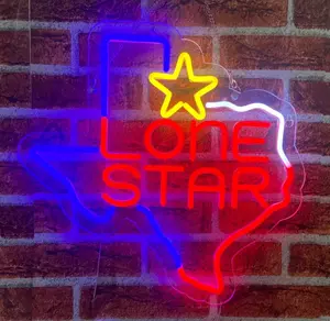 17"x17" for New Texas Lone Star Neon Sign LED Neon Light Sign US Stock