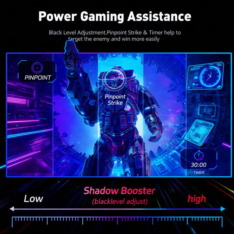 24" 180Hz Gaming Monitor – FHD 1080P IPS Display,1ms Response,AMD FreeSync,Built-in Speakers,100% sRGB,VESA,Borderless Design for Multi-Monitor Setup