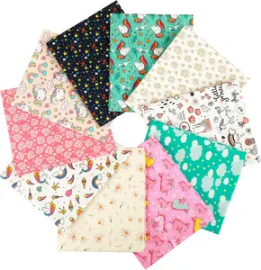 Newbrothread&Craftido 100% Cotton Quilting Fabric Bundles 10pcs Fat Quarters 18”x21” Medium Weight 5.2 oz for Quilting Sewing Patchwork Home Textile Day Dreaming Mothersdaygift