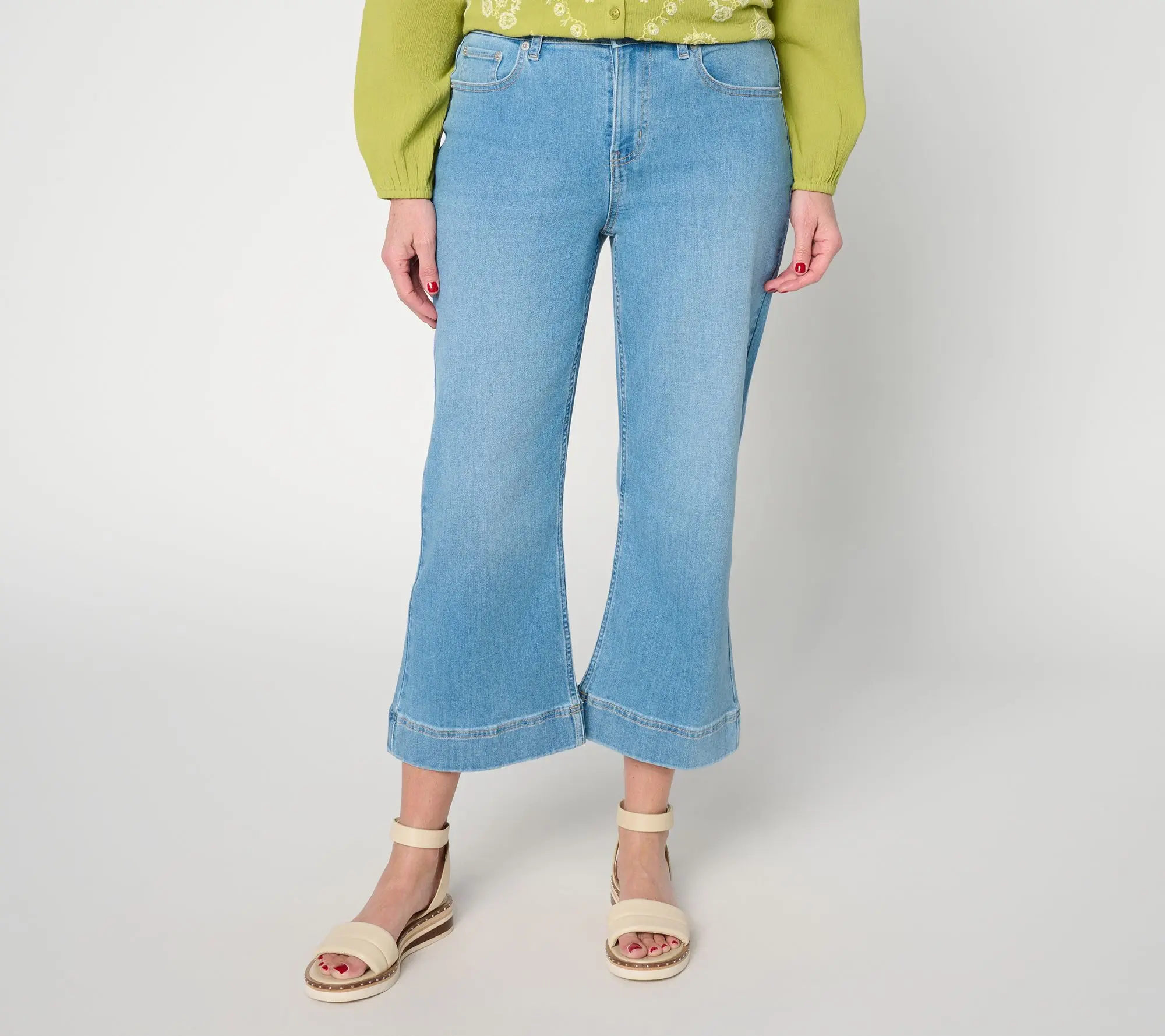 LOGO by Lori Goldstein Regular Indigo Kick Flare Jeans