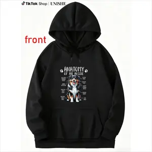 Men’s Australian Shepherd Hoodie – Funny Anatomy Print for Aussie Dog Owners