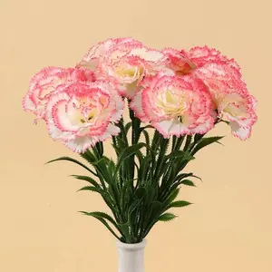 6pcs Artificial Carnations, Home Vase Arrangement, Mother's Day and Teacher's Day Gift, Fake Flower Decor, Indoor Decoration