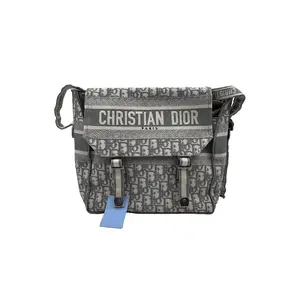 Pre-owned Dior france Shoulder Bags Diorcamp Oblique Medium White Camp Postman Bag hz48914