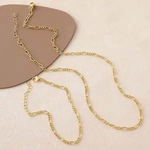 Connected necklace golden length adjustable clavicle chain female jewelry daily matching