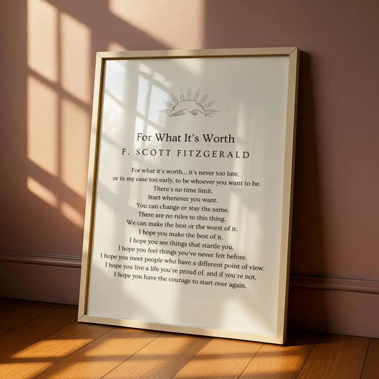 Classic Literary Quote Wall Art, Inspirational Book Lover Poster, Unframed Print Z