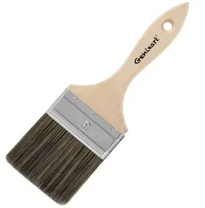Double Thick Chip Paint Brush, Wood Stain Brushes for Painting Walls and Fence Staining, Wooden Handle Masonry Paintbrush for Varnish, Paste, Gesso and Limewash (3 inch)